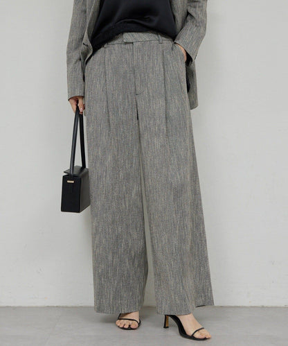 【近日開始】【可搭配套裝】雙褶花呢長褲