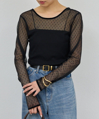 【近日開始】【2way】網紗套頭衫