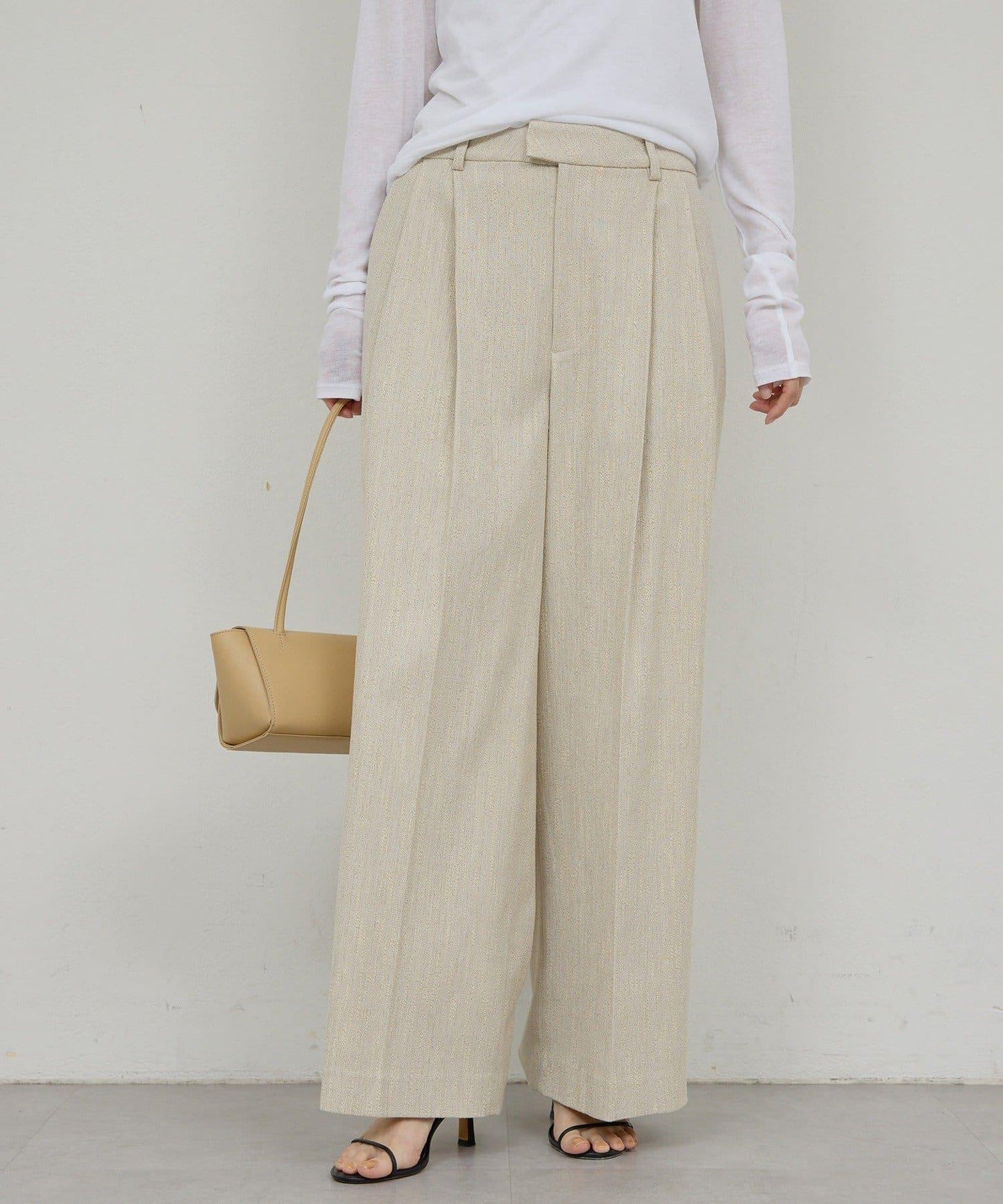 【近日開始】【可搭配套裝】雙褶花呢長褲