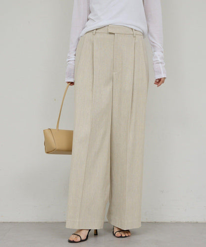 【近日開始】【可搭配套裝】雙褶花呢長褲