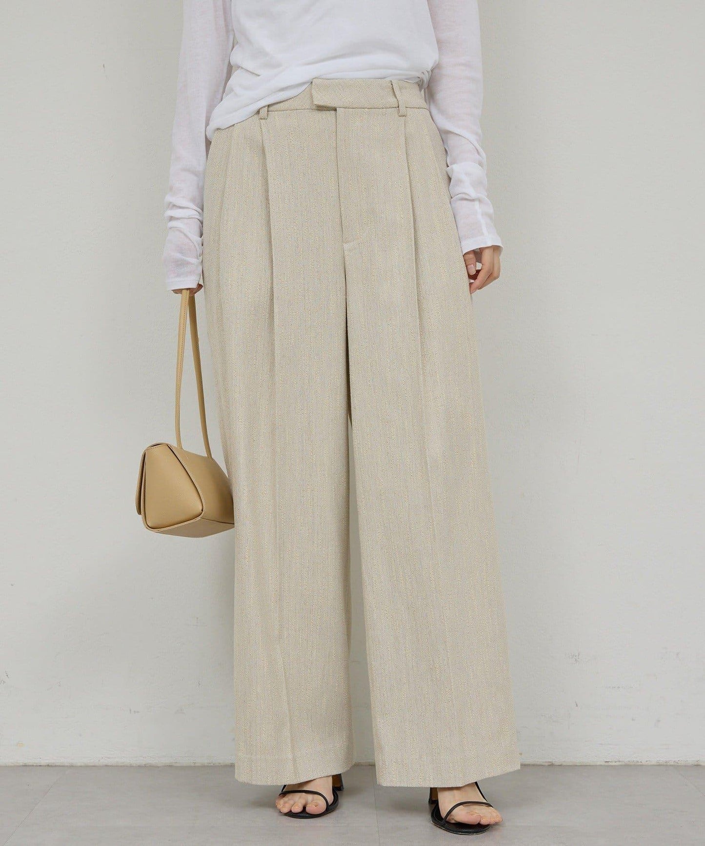 【近日開始】【可搭配套裝】雙褶花呢長褲