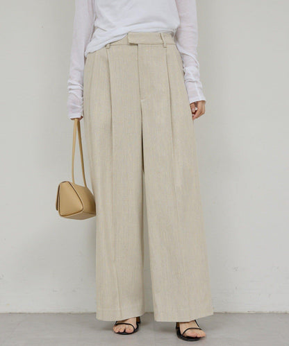 【近日開始】【可搭配套裝】雙褶花呢長褲