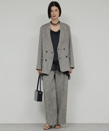 【近日開始】【可搭配套裝】雙褶花呢長褲