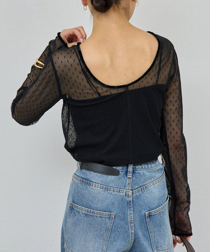 【近日開始】【2way】網紗套頭衫