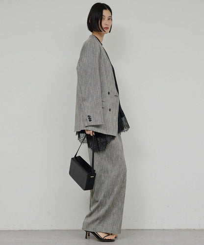 【近日開始】【可搭配套裝】雙褶花呢長褲