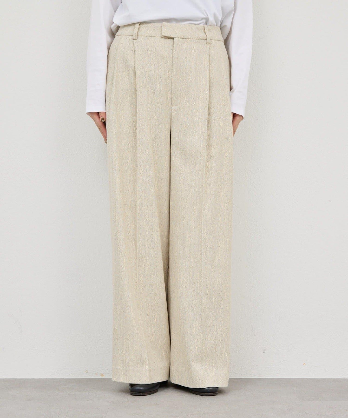 【近日開始】【可搭配套裝】雙褶花呢長褲