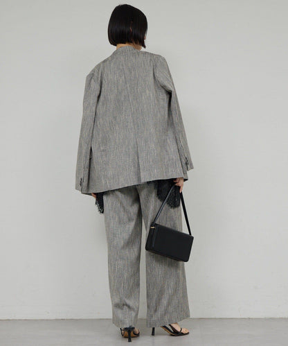 【近日開始】無領粗花呢夾克