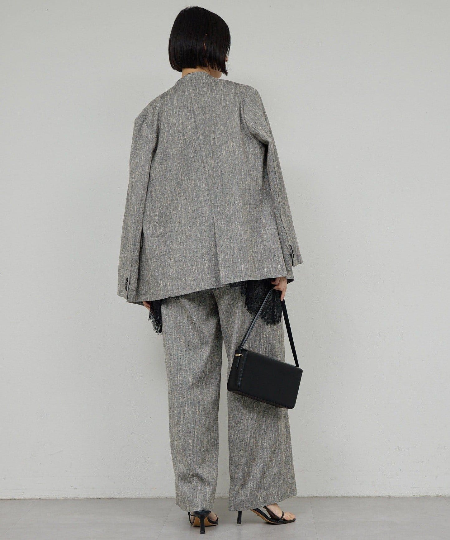 【近日開始】【可搭配套裝】雙褶花呢長褲