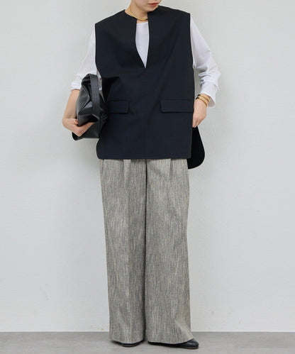 【近日開始】【可搭配套裝】雙褶花呢長褲