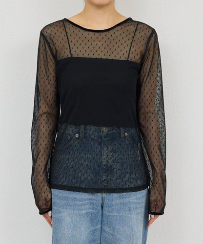 【近日開始】【2way】網紗套頭衫