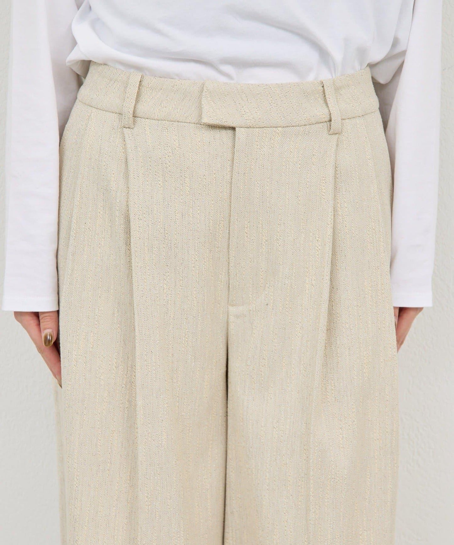 【近日開始】【可搭配套裝】雙褶花呢長褲