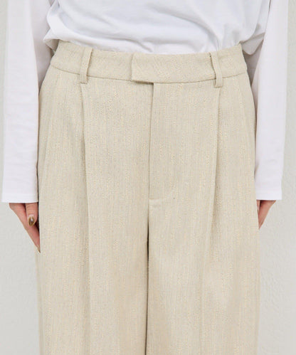 【近日開始】【可搭配套裝】雙褶花呢長褲