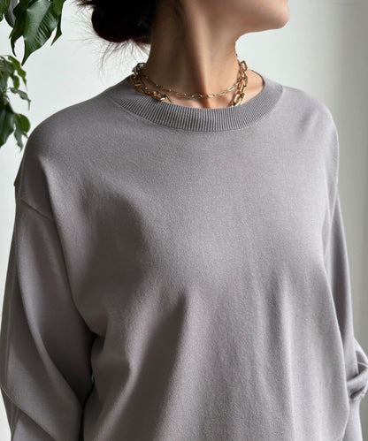 袖拼色針織上衣