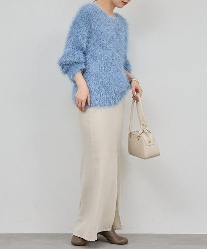 【近期開始】【2way】亮片長毛針織開衫