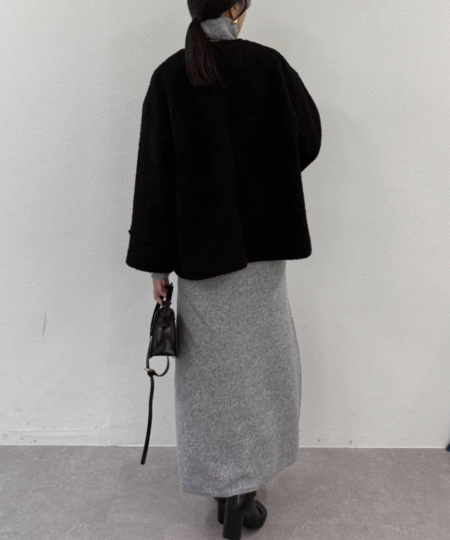 高領針織連衣裙