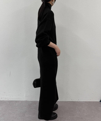 高領針織連衣裙