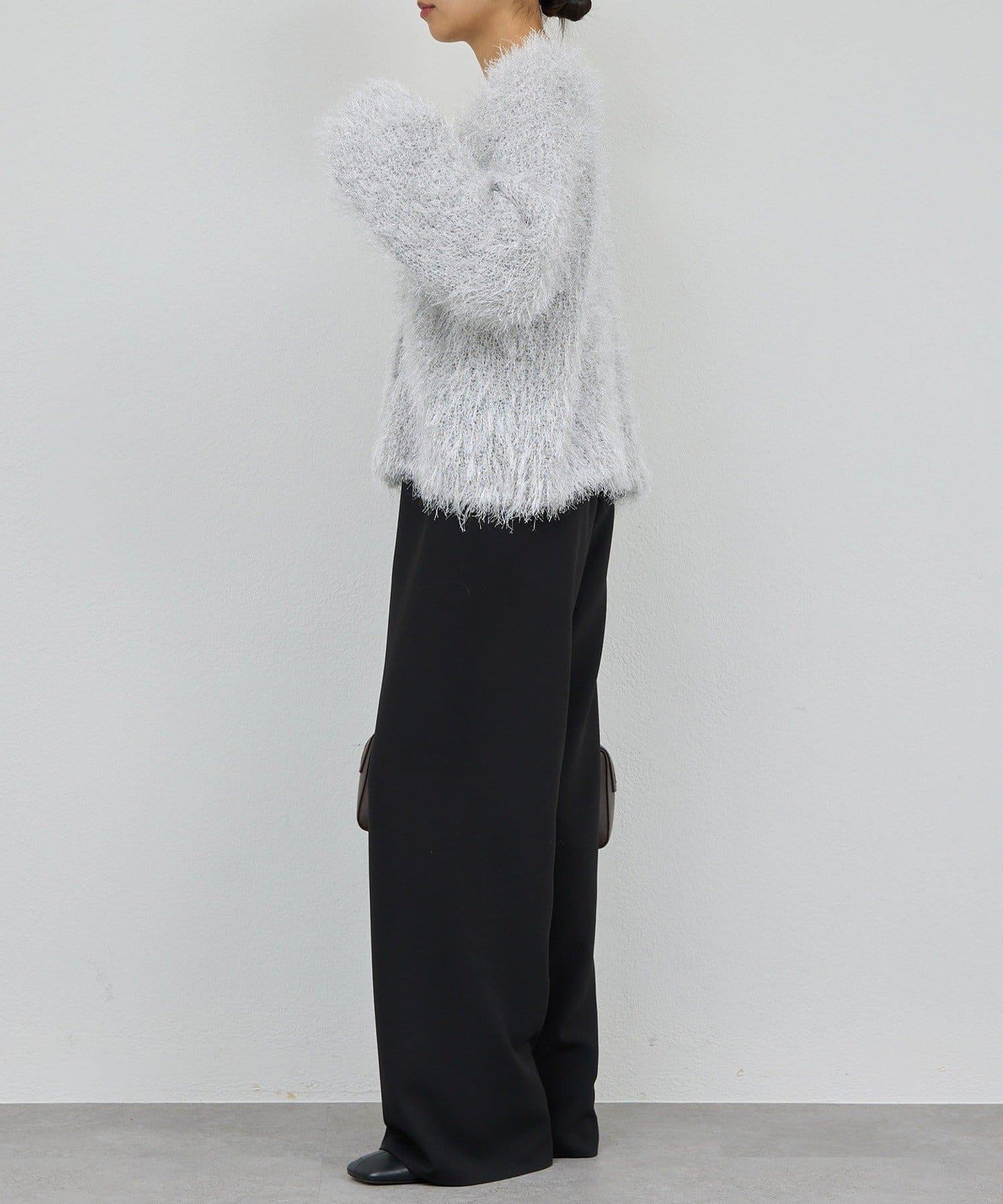 【近期開始】【2way】亮片長毛針織開衫