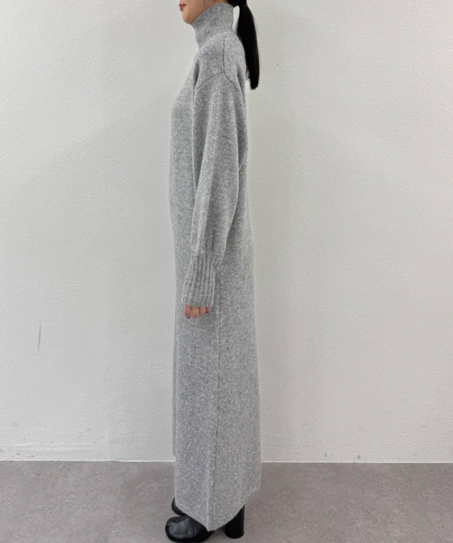 高領針織連衣裙