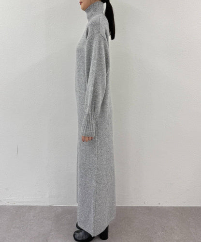 高領針織連衣裙