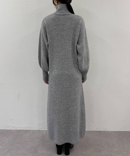 高領針織連衣裙