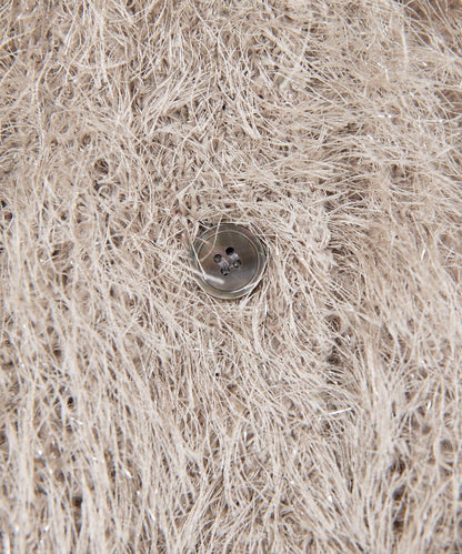 【近期開始】【2way】亮片長毛針織開衫