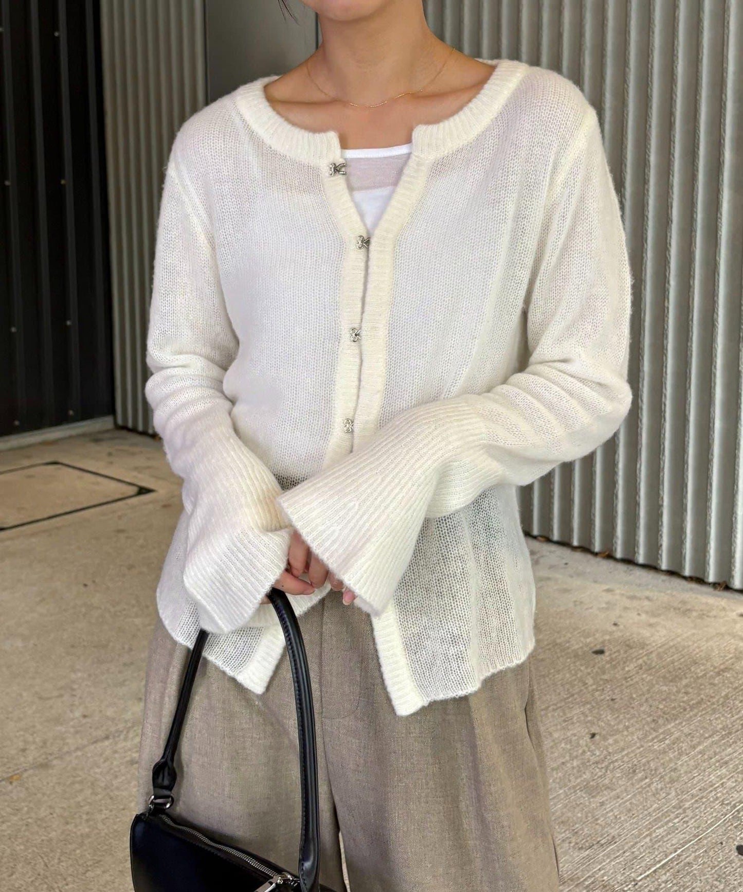 【CAPRICIEUX LE'MAGE】天絲羊毛扣式開衫