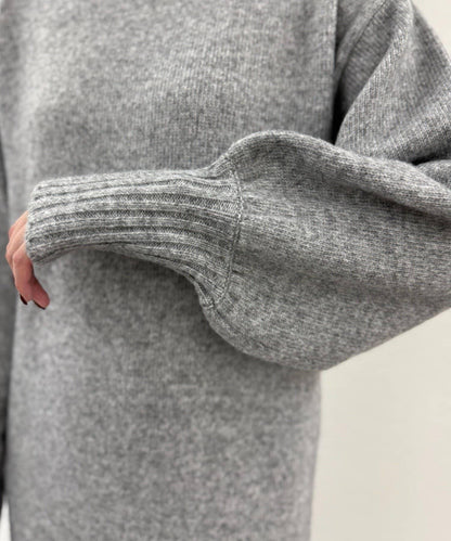 高領針織連衣裙