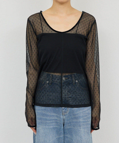 【近日開始】【2way】網紗套頭衫