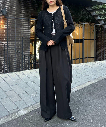 【CAPRICIEUX LE'MAGE】天絲羊毛扣式開衫