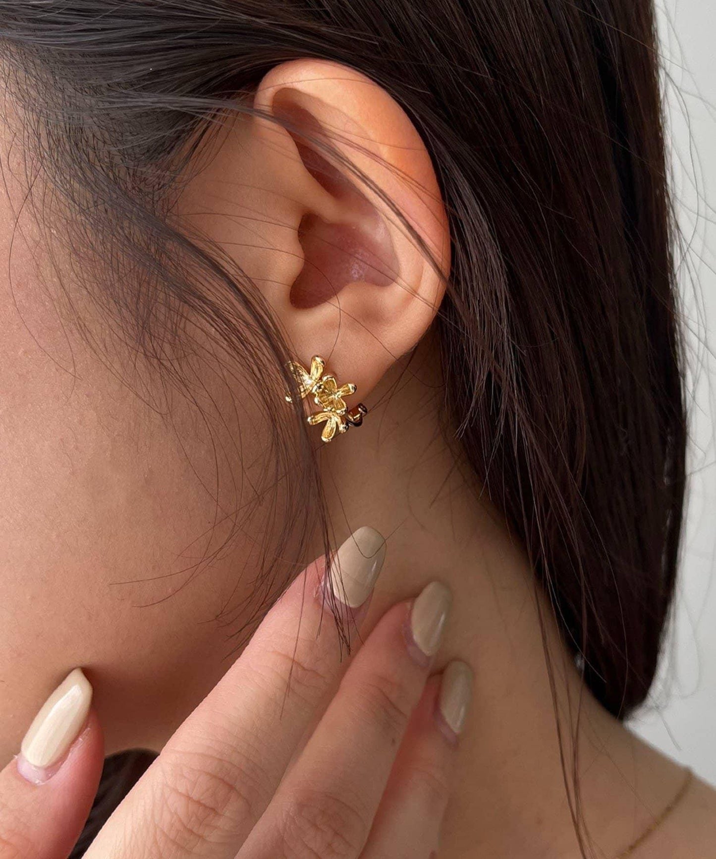 〈GOLDY/ゴールディ〉小花耳夾