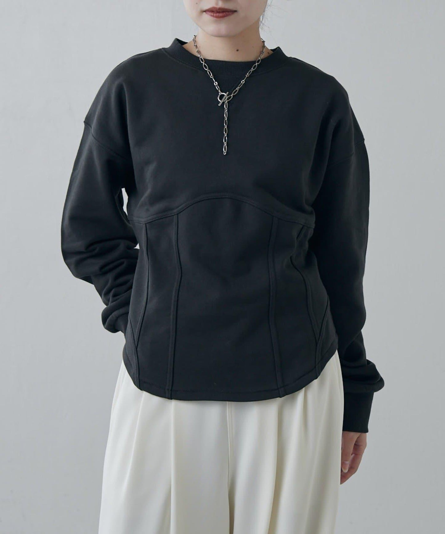 束身衣風格衛衣套頭衫