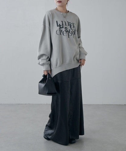 緞面仿皮半身裙