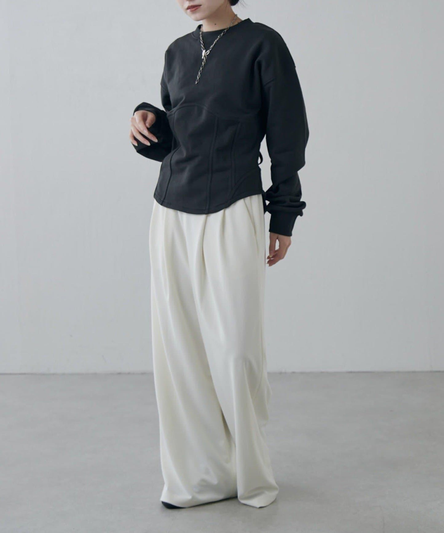 束身衣風格衛衣套頭衫