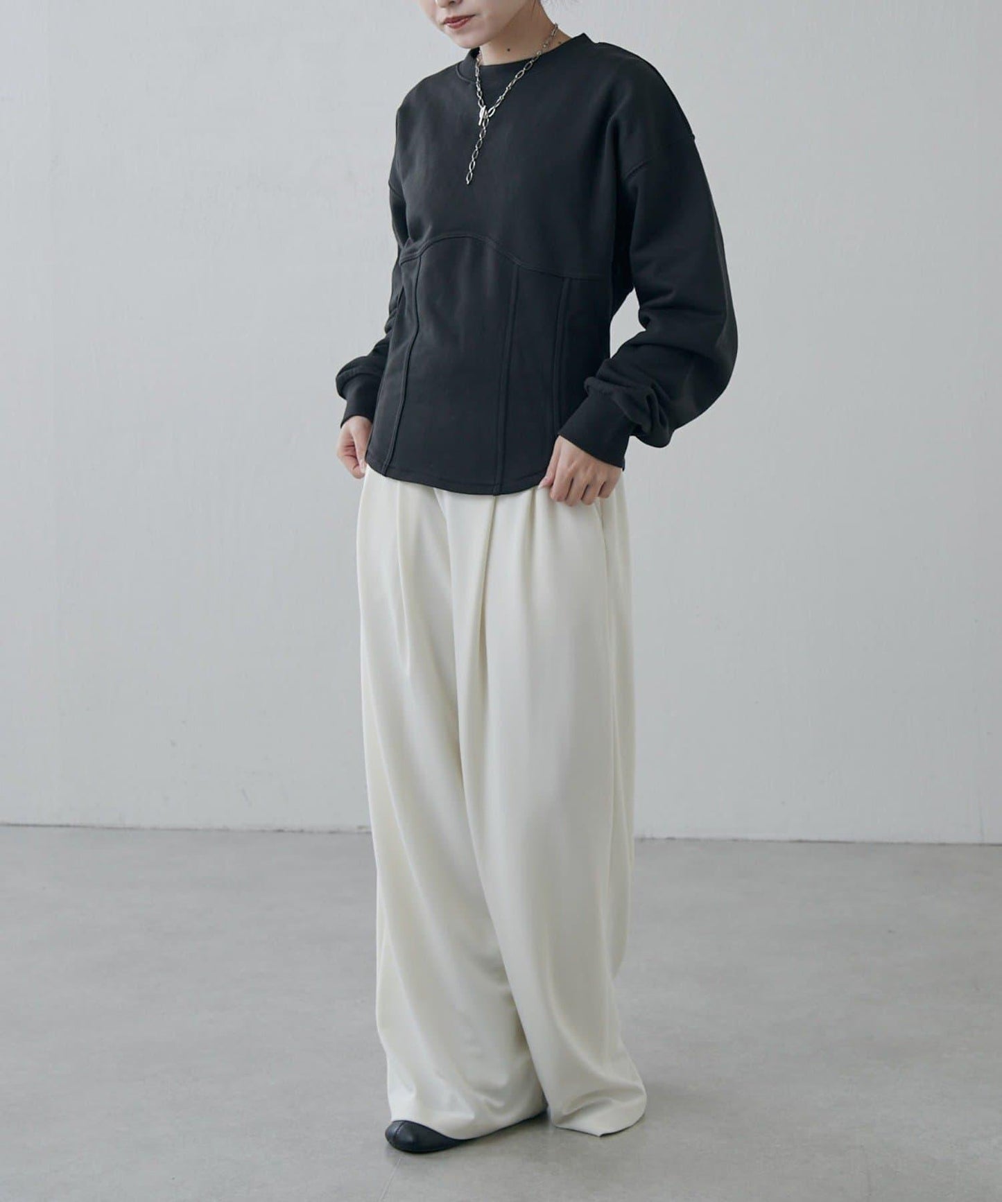 束身衣風格衛衣套頭衫