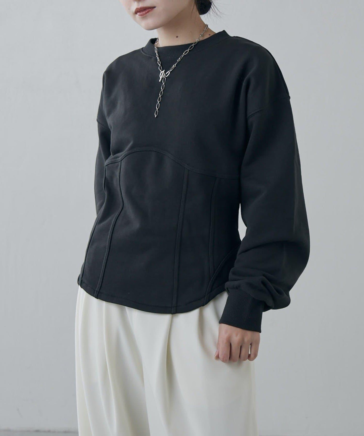 束身衣風格衛衣套頭衫