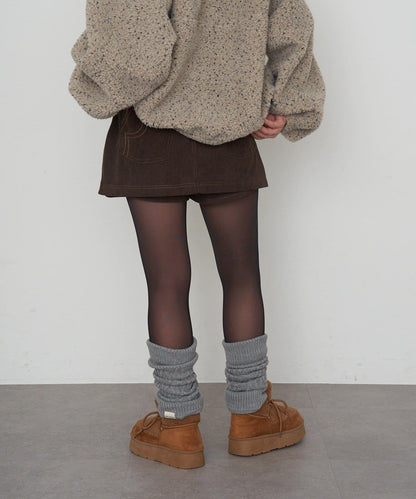 燈芯絨水洗微型短褲