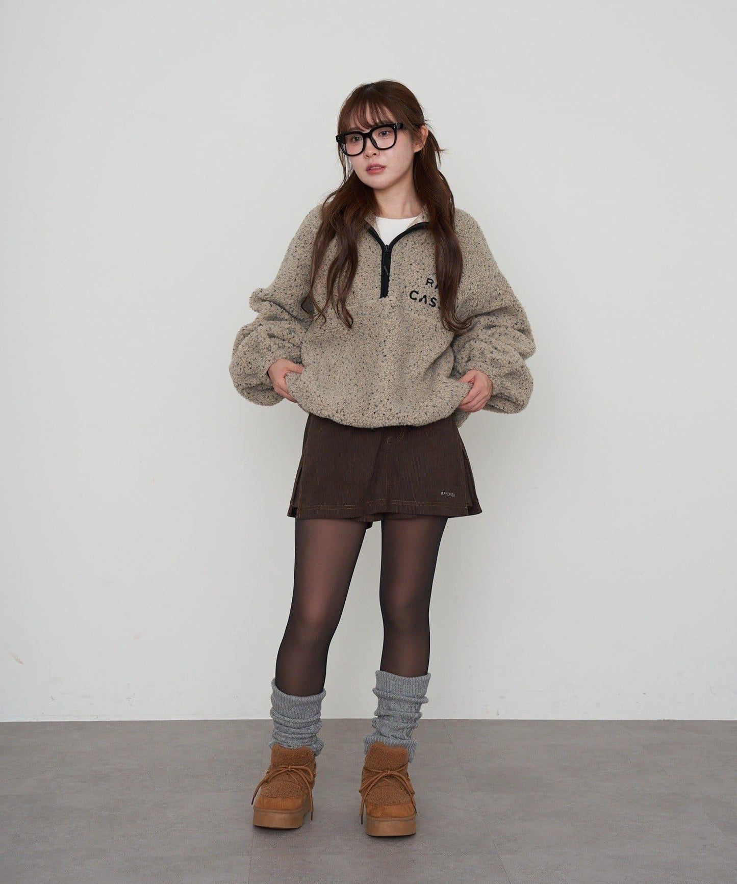 燈芯絨水洗微型短褲