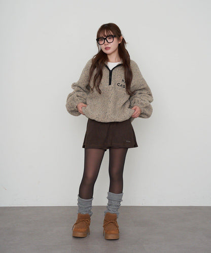 燈芯絨水洗微型短褲