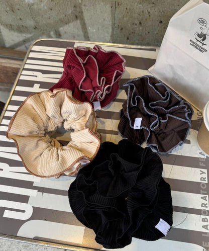 lil燈芯絨蓬鬆髮圈