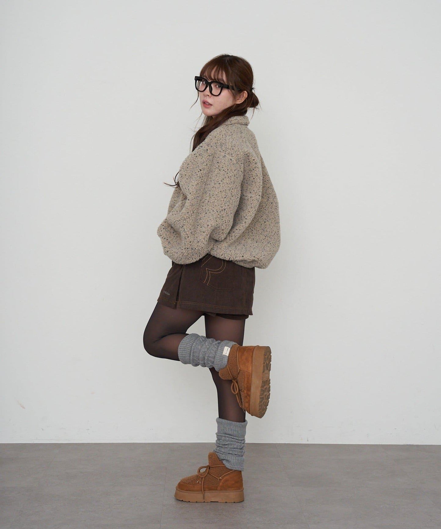 燈芯絨水洗微型短褲