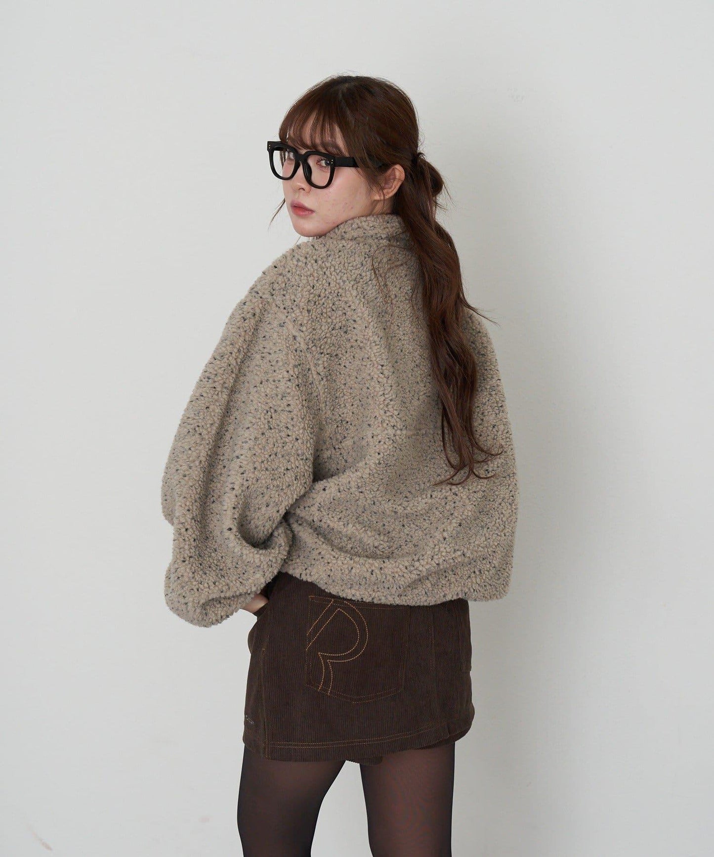 燈芯絨水洗微型短褲