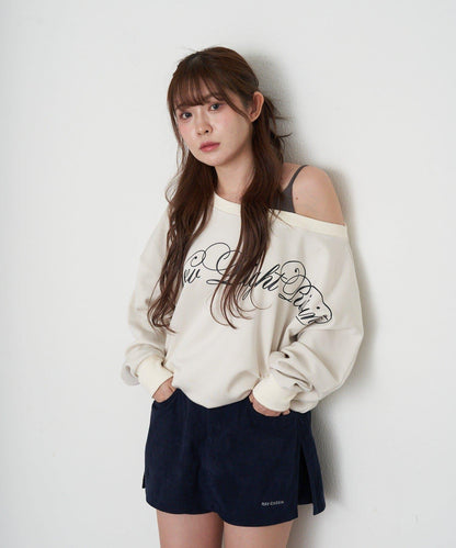 燈芯絨水洗微型短褲