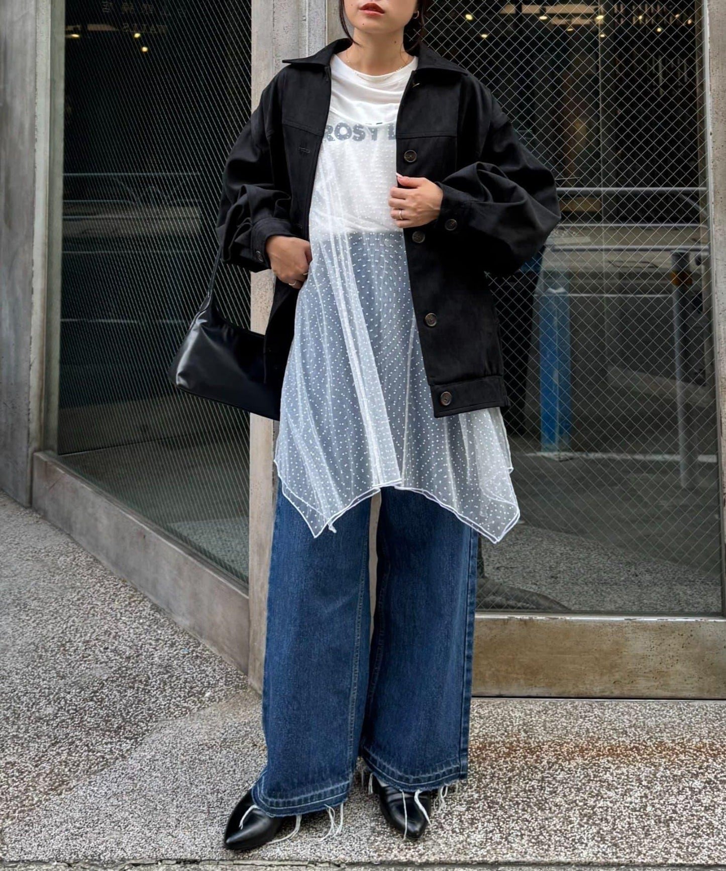 波點網紗吊帶背心連衣裙