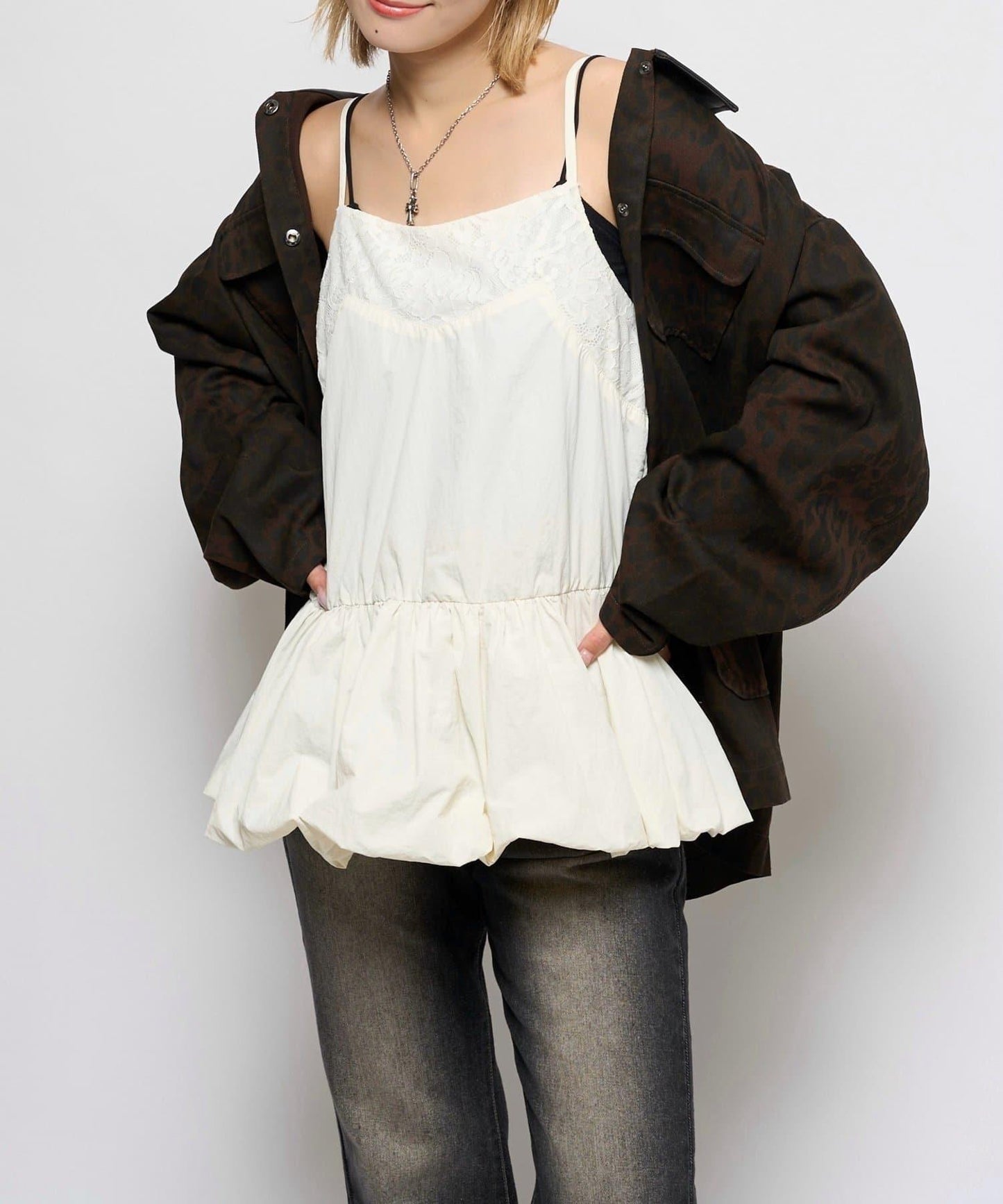 尼龍泡泡連衣裙