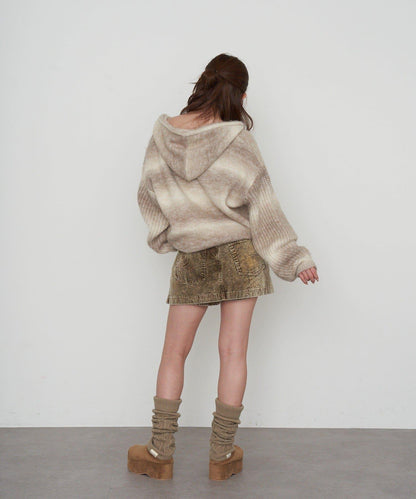 燈芯絨水洗微型短褲