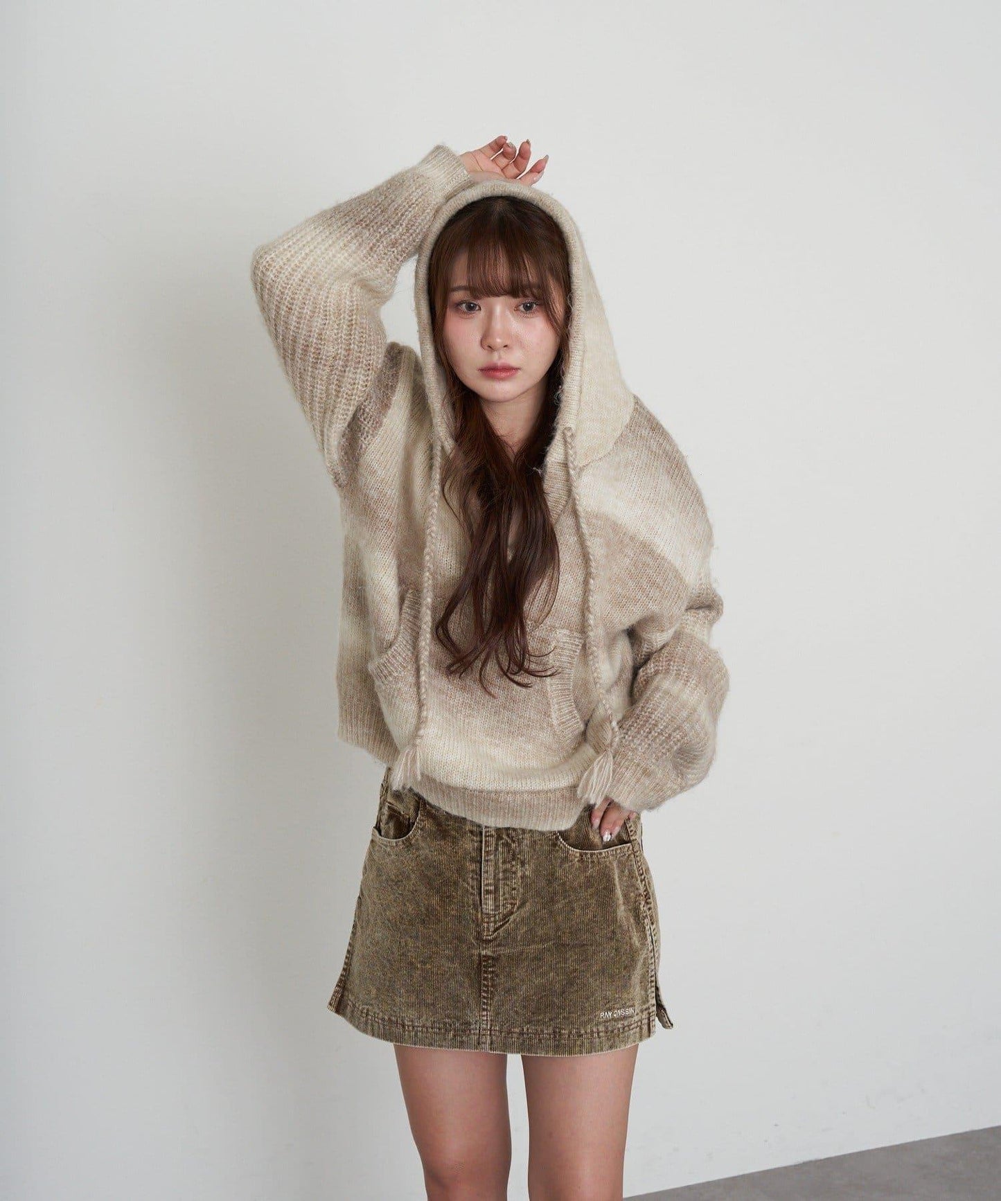 燈芯絨水洗微型短褲