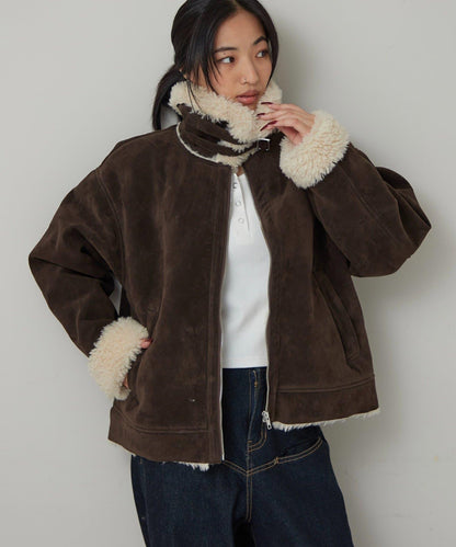 麂皮羊羔絨夾克