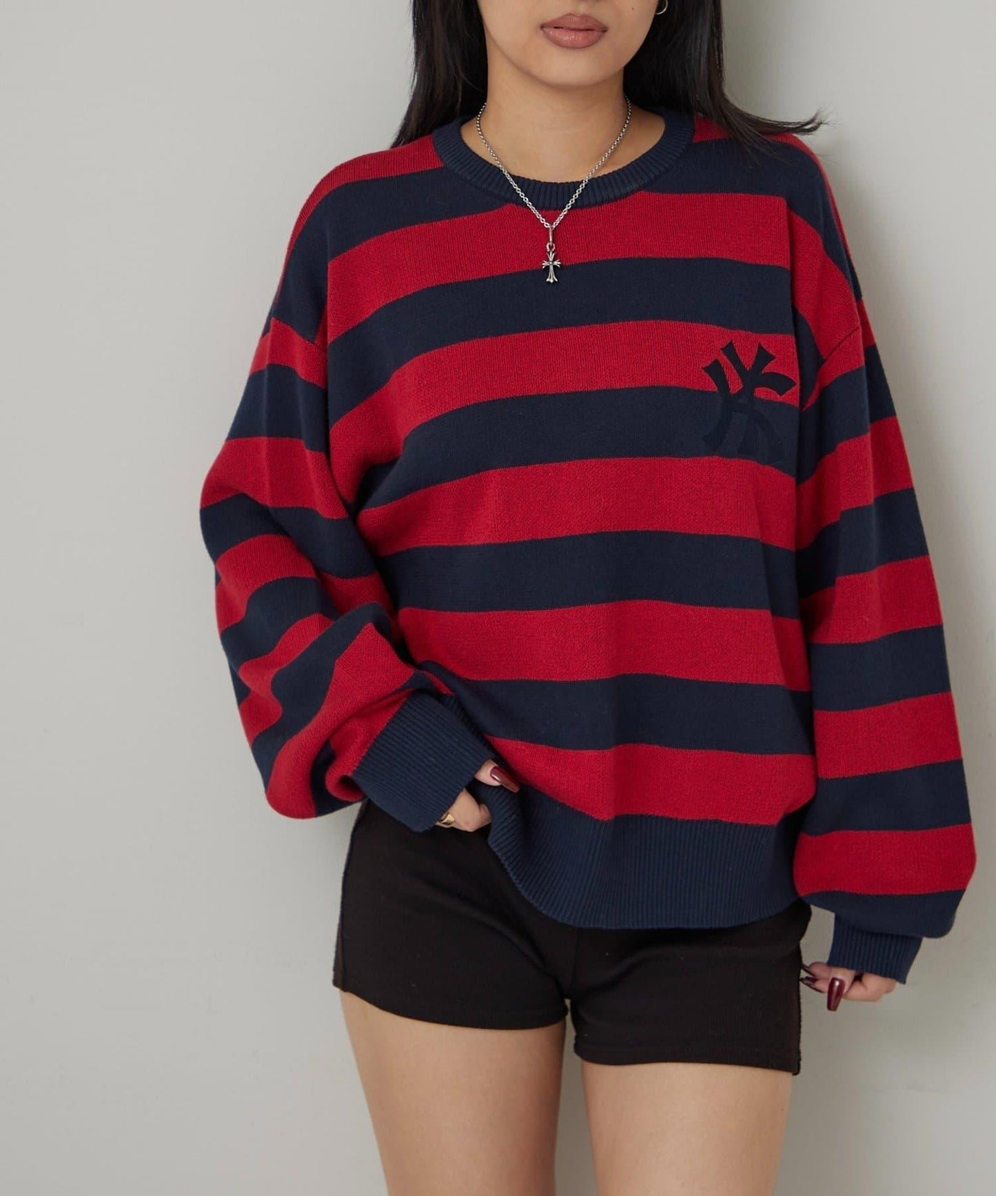 KOOKYN KY提花條紋針織衫