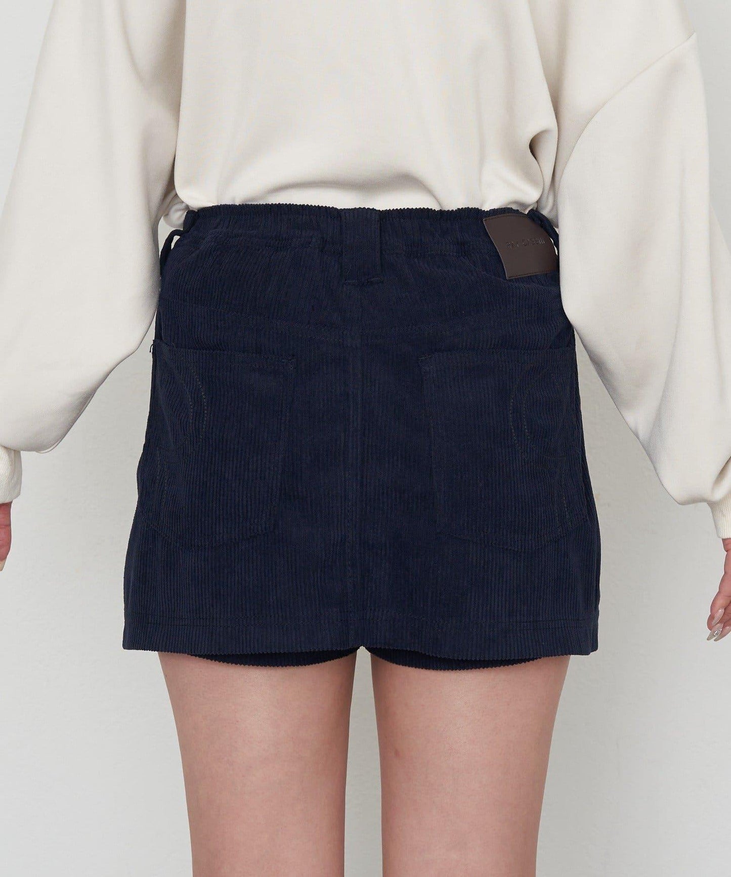 燈芯絨水洗微型短褲