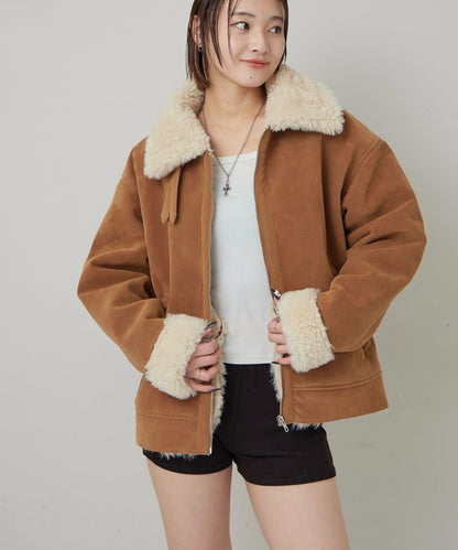 麂皮羊羔絨夾克